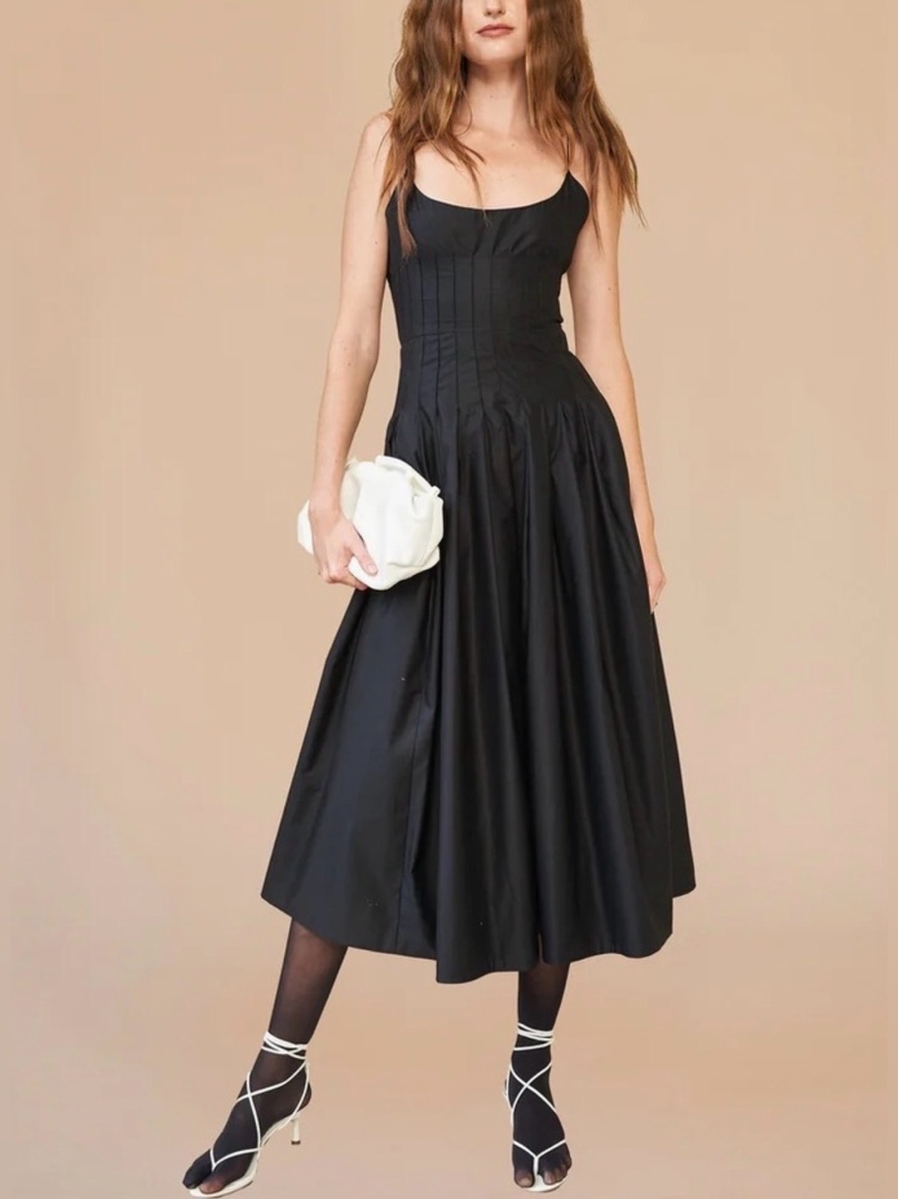 Hunter Bell Naomi Midi Dress Size 0 Black